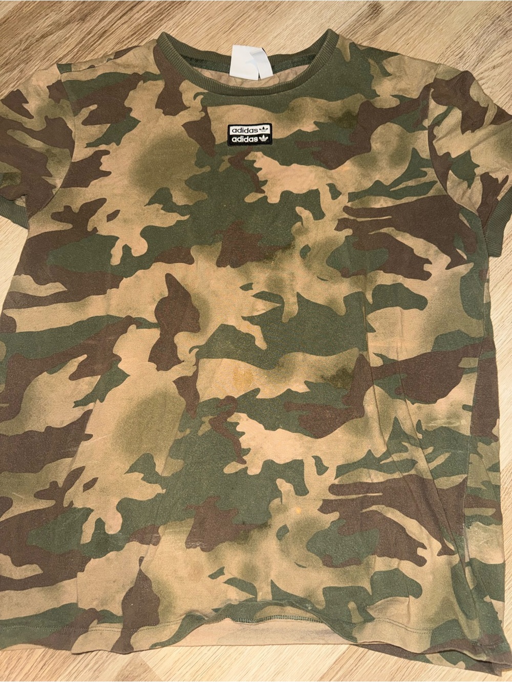 adidas Men's Short Sleeve Camo Tee - Green/Brown/Tan